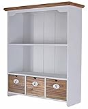 Wandschrank Shabby chic Weiss Wandregal Ablage Vintage Küchenablage Regal Holz HMA18 Palazzo Exk