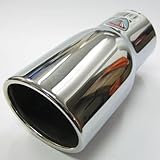 Auspuffblende Auspuff Universell Schalldampf Endrohr Blende Edelstahl bis 73mm Chrom AutoHobby