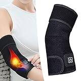 ABCDJHH Beheizte Ellenbogenstütze,Warme Moxa-Heißkompresse und Ellbogenschutz mit elektrischer Heizung,Ellenbogen Bandage für Tennisarm und G