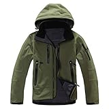 Allegorly Damen Steppjacke Mittellange Leichte Damen Regenmäntel Atmungsaktive Regenjacke Damen Windjacke Damen Windbreaker Regenjacke Wasserdicht mit Kapuze (Green, M)