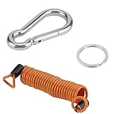 Liadance Hruby Fit Abreißseil Carbine Gewindehaken Abschlepp Caravan Anhänger Trailor Abbrechbar PVC-Kabel Sicherheitskabel Trailer Orang