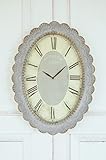 windschief-living Wanduhr, Uhr 1875 im Landhaus Antique Shabby chic Stil, Metall, 46