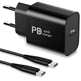 USB C Ladegerät Schnellladegerät für Samsung Galaxy S21 S20 Plus Ultra FE S22 5G,S10 S10E,A52S A03S A22 M22 M52,Huawei P20 P30 P40 Lite Pro,PD 3.0/PPS Netzteil/Ladestecker 20W +2M C auf C Ladekab