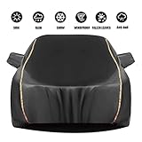 vollgarage Abdeckung Hagelschutzplane Autoabdeckung Kompatibel mit Hyundai I10, Hyundai I20, Hyundai I30N, Hyundai Kona, Hyundai Tucson | Automobile Indoor Outdoor Protection (Color : Black)