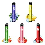 Einweg Vape Puff bar 2000, Bang E-Zigarette vape set, vape stick 800 mAh 6% Nic (5 PCS)