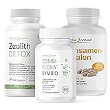 effective nature - Simple Clean Detox Darmprogramm - Mit Zeolith Detox, Combi Flora Symbio und Flohsamenschalen - Praktische Kap