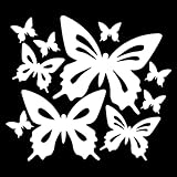 zzwllong 5 Blätter Auto Sticker autoaufkleber,18,5X16,3 cm Schmetterlinge Tier Auto Fenster Vinyl Aufkleber Kratzer Dekorative Aufkleb