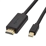 Amazon Basics - Mini-DisplayPort-auf-HDMI-Kabel, mit vergoldeten Anschlüssen, unterstützt nahtloses Digital-Audio und Full HD-Auflösung - 1,8