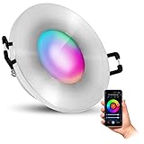 SSC-LUXon BEDA IP65 LED Spot für Außen & Bad inkl. WLAN GU10 Smart Strahler RGB CCT - Einbauspot LED kompatibel mit Alexa, Siri & Goog