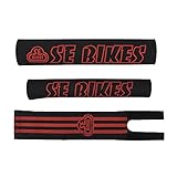 SE Racing BMX-Pad-Set, Schwarz/Rot, 3-teilig