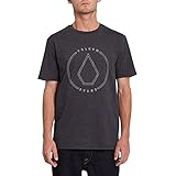 Volcom Herren Rim Stone HTH Ss T-Shirt mit kurzen Ärmeln, schwarz (Heather Black), XL