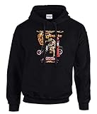 mmshop18 Vintage V8 Hot Rod Rockabilly Car Oldtimer 50er Garage Auto Hooded Kapuzenpullover Schwarz -3426 – SW