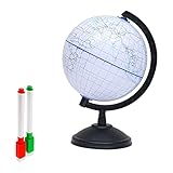JJYY 1 stück pädagogischer Desktop unvollendet lustige Farbe Ihre eigene Weltkugel Leere Weltkugel DIY Weltkugel mit 2 Stück zufälligen Stilmarkierung