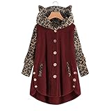 MEIYIKELO Strickjacke Damen Winterjacke Mode Warm Hoodie Pullover Jacken ReißVerschluss PlüSchjacke Fleecejacke Lange ÄRmel Faux Wolle Mantel Mit Taschen Cardigan Jacke PlüSch Oberbekleidung