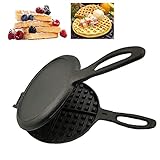 CGbzg Waffelmacher, Professionelle Gusseisen Waffel Grillpfanne, Sandwich-Toaster, Kuchen, die Toast, unbeschichtete, Nicht-stickig