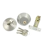 Einsteckschloss Home Türverriegelungssicherheit Einzelzylinder Deadbolt-Schloss Silberton Verriegeln Sie die Innentür (Color : Silver)