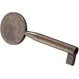 Gedotec Bartschlüssel Schrank Bunt-Bartschlüssel für Möbel-Schloss Ersatz-Schlüssel Deko - VIVALDI | 35 mm | Messing braun brüniert gerieben | 1 Stück - Design Möbelschlüssel Antik für Schub
