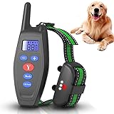 WNBXZ Elektrisches Erziehungshalsband Hund Anti Bellen Gerät Ultraschall Anti Bellen mit Fernbedienung 2600ft Wasserdicht Elektronisch, Anti-Barking Hund Stopper Trainer Gert D