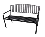 YYQQ Außenbank Feine Gartenbank, Freizeitbank im Freien, Liebessitz für Garten, Patio, Park, Veranda und Garten Gartenbank (Color : 300040-BLACK)