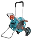 Gardena CleverRoll M Easy: Schlauchwagen mit bis zu 60 m Kapazität, besonders standfest, mit komfortabler Schlauchführung in robustem Metallrahmen, Nachtropfstopp, werkzeuglose Montage (18515-20)