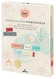 Moses Omm for you Magnetisches Wortpuzzle | Für eigene Mantras und Affirmationen | Magnete für eigene Kühlschrank-Poesie | Magnet-Bögen mit Wörtern, Endungen und Symb