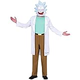 amscan 9904217 Erwachsenenkostüm für Herren, offizielles Rick and Morty-Lizenzprodukt von Rick Sanchez (Standard)