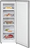 Exquisit Gefrierschrank GS230-010E-010E silber | Standgerät | 153 l Volumen | Silb