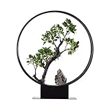 Künstliche Zimmerpflanzen in Töpfen Chinesische künstliche Blumenblume Vase Dekoration, Marmorblume Topf Wohnzimmer Tisch Modern Licht Luxus Grün Pflanze Schmuck, Künstliche Bonsai Kü