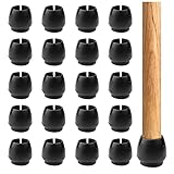 20 Stück Gummistuhlkappen, Tisch- und Stuhlbeinschutzbezüge, schwarze Stuhlbeinsocken, rutschfeste Tisch- und Stuhlbeinbezüge für 17-21