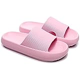 SHARLLEN Pillow Slides Slippers Massage Sandals Non-Slip Spa EVA (Pink, 36/37)