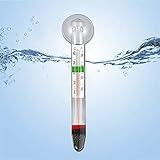 0~40°C Aquarienthermometer Mit Saughalter,Wasserdichtes Aquarium-Terrarium-Thermometer-Genauigkeit BeträGt ± 1 °C,PräZisions-Thermometer FüR Die Meisten Aquarien-, Terrarien- Und AquarienzubehöR