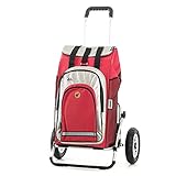 Andersen Shopper Royal XXL Sondermodell Alu klappbar mit Luftreifen Ø 25 cm und 62 Liter Tasche Hydro 2.0 mit Kühlfach rot, Zweite W