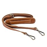 BAIGIO Schultergurt Leder Verstellbar Tragegurt Schulterriemen für Umhängetasche Reisetasche Handtasche Aktentasche (Gelbbraun)