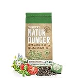 Naturdünger - Universal Pflanzendünger in Bio-Qualität - Langzeitdünger für nachhaltig gutes Pflanzenwachstum - mit Dosierhilfe - einfach & unbedenklich düngen - Dünger von SCHNITGER’s - 2,5kg