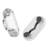 2 Stücke Edelstahl Magnetische Brillenhalter, Magnetischer Ausweishalter Brillenhalter, Magnetische Brillenhalter, für Befestigungselemente, Brillen, Abzeichen, Personalausw