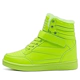 Frauen High-Top-Trainer Schuhe Hidden Heel Mode Casual Sportschuhe Frühling Herbst Höhe Erhöhung T