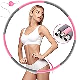 Kungfuren Fitness Reifen Hoop,Hula Ring Reifen Erwachsene zur Gewichtsreduktion,Stabiler Edelstahlkern mit Premium Schaumstoff Baumwolle für Fitness Training , 8 Segmente mit Bandmaß