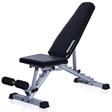 NEUHEIT! Profihantel Transformer 3in1 Hantelbank – Intelligentes Umbausystem, vollwertiges Curpult für Bizepstraining und Rückentrainer für Hyperextensions, 100% sicheres Verstellsystem, Beinhalterung für Bauchtraining, bis 550 kg belastbar, inklusive dem neuen 24-seitigen Trainingsratgeber mit 33 Übungsbeispielen und Einsteiger-Trainingsp