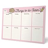 Erik Wochenplaner Tischkalender Block - Kalender Planer Pusheen Rose Collection - Tischplaner A4 ohne festes D