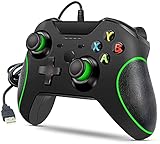 Wired Controller für Xbox One, YTEAM Xbox One Wired Controller, Dual Vibration Joystick Ergonomie Gamepad für Xbox One / One S / One X / Windows 7/8/10 (Schwarz)