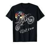 Kick-it and go Dirt Bike Rider Motorrad Racer Retro Sunset T-S