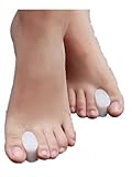 Boowhol Zehenspreizer Hallux Valgus Korrektor Silikon Protektoren Toe Separatoren Zwei Zehen Separator (M / 3 * 1.8 * 2.3c)