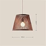 BXU-BG Pendelleuchten Hanf Kugel Kronleuchter, Rattan- Kugel Rural Wohnzimmer Balkon Restaurant Hanf Kugelleuchten Vogel-Nest-Lampen, 40 * 30cm (Color : 49 * 36cm)