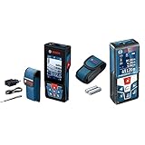 Bosch Professional Laser Entfernungsmesser GLM 120 C (Kamera, Bluetooth-Datentransfer) & Laser Entfernungsmesser GLM 50 C (Bluetooth-Datentransfer, Flächen-/Volumenberechnung, 2X 1,5-V Batterien)