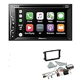 Pioneer AVH-Z3200DAB 2-DIN Autoradio Bluetooth DAB CarPlay DVD passend für Skoda Fabia II 2007-2014 schwarz inkl Canb