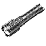 Led Super Helle Taschenlampe, Outdoor Camping Mini Taktische Taschenlampe, Super Helle 8000 Lumen, Wasserdicht Zoom, 5500mah Große Kapazität Lithiumbatterie, 5 Modi, Akkulau(Size:17.3cm,Color:Schwarz)