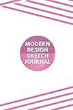 Modern Design Sketch Journal: Fashion Sketchbook with Templates, Handy sized 6'x9', Female Figure Poses for Sketching Design, incl. Plus Sized, Pregnant and Couple Croquis B