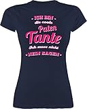 Patentante - Ich Bin die Coole Patentante - M - Navy Blau - ich Bin der Coole Patenonkel - L191 - Tailliertes Tshirt für Damen und Frauen T-S