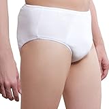 One-Wear Herren Einmal Slip aus Baumwolle (5er Pack) - Super Premium Qualität Ultra-Leicht Einweg-Unterwäsche für Krankenhaus Reise Spa Kur Segeln Massag