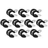 Rohrschellen Gummieinlage Kabelklemme P Clips: 10pcs Leitungsschelle Edelstahl Schlauchschelle Bügelschelle U Schelle Rohr Halterung für PVC Rohr Schlauch Kabel Wandhalterung 16